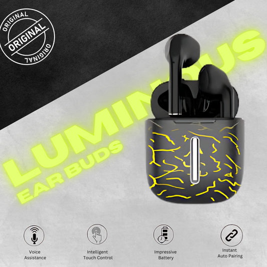 Luminous Bluetooth Gaming Earbuds with Breathing Light on Charging Case